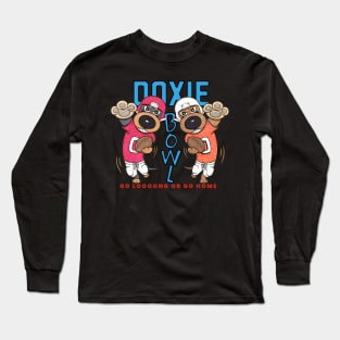 Funny Cute Doxie Dachshund Dog Football Long Sleeve T-Shirt